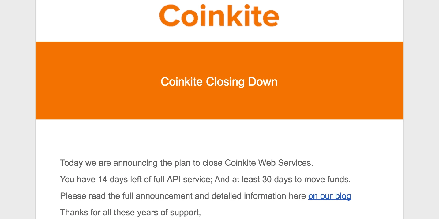 coinkite closing preview