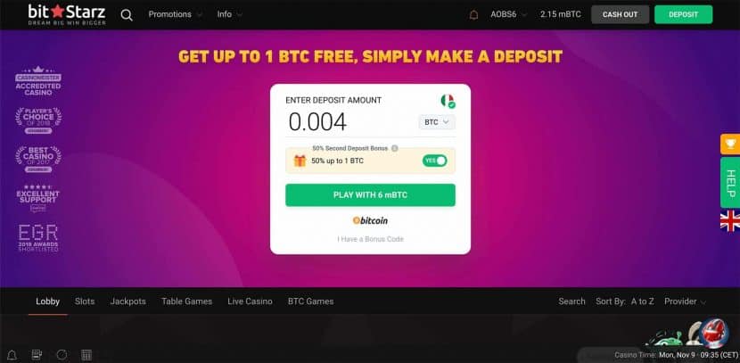 bitstarz home
