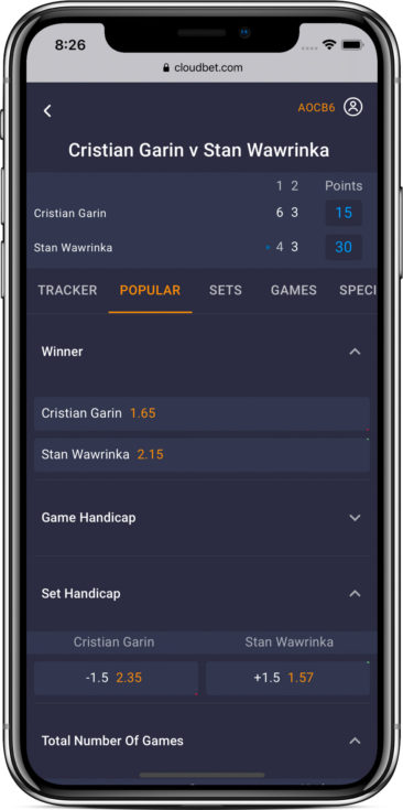 cloudbet sports inplay
