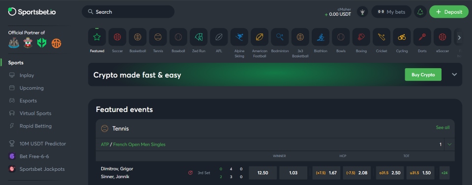 sportsbet io sports section