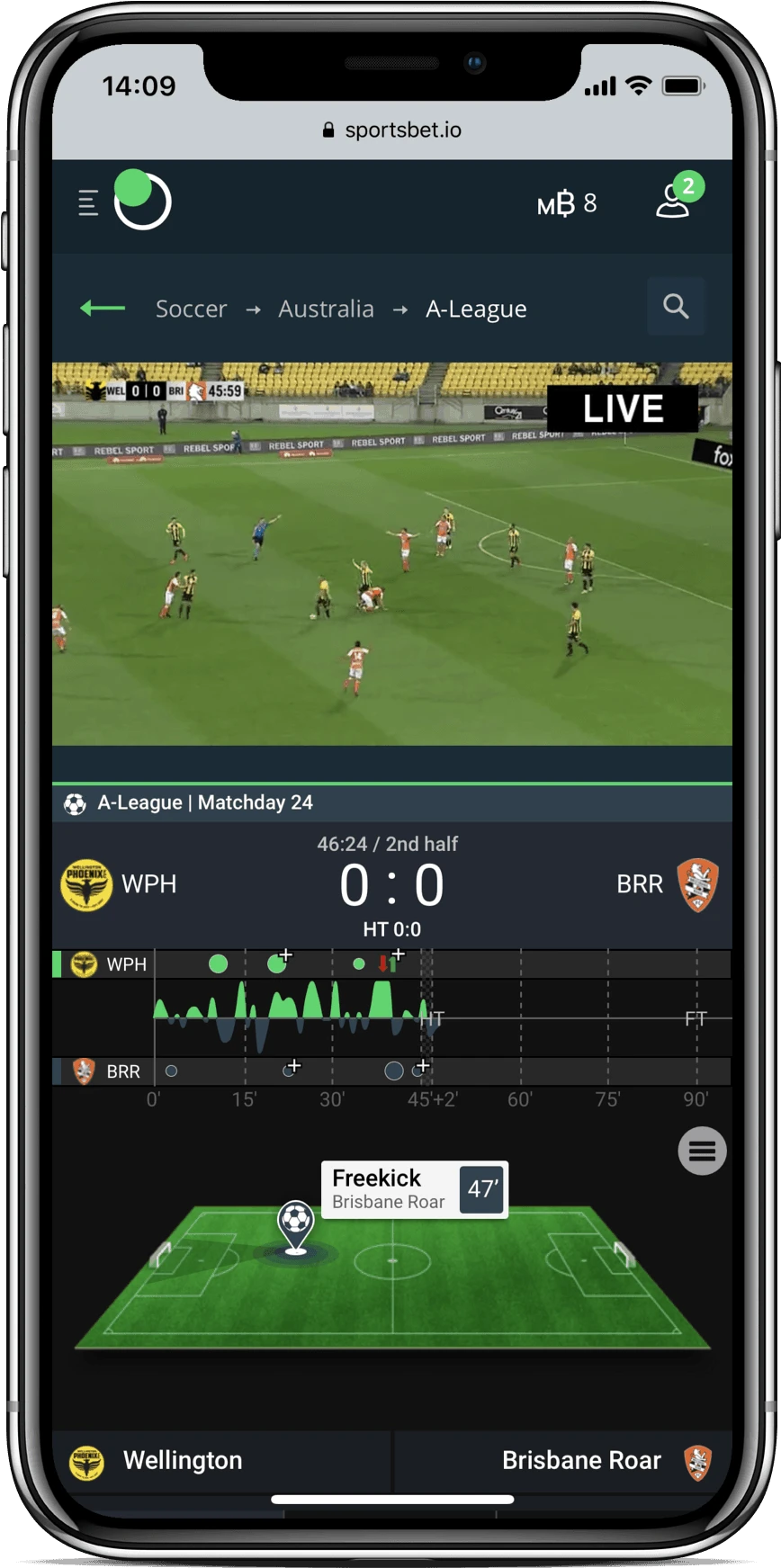 sportsbet live mobile 2018