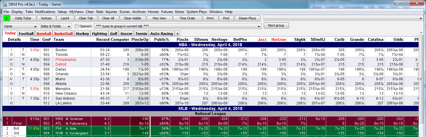 Real-Time Odds from DonBest.com - What the Professional Bettor Uses