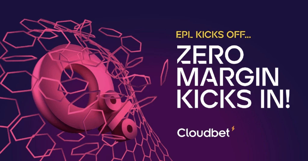 Cloudbet crypto sportsbook, zero margins on the English Premier League. 