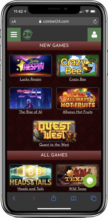 coinbet24 casino mobile