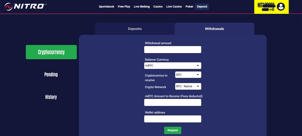 Nitrobetting Withdrawals
