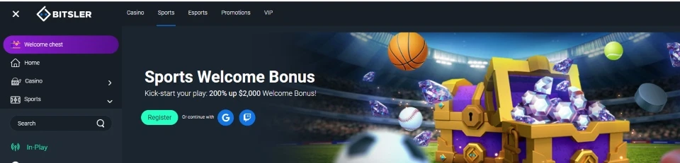 bitsler sportsbook welcome bonus