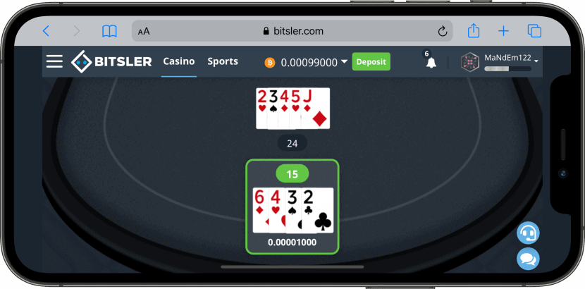 blackjack-Bitsler-mobile