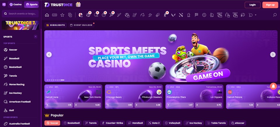TrustDice Sportsbook