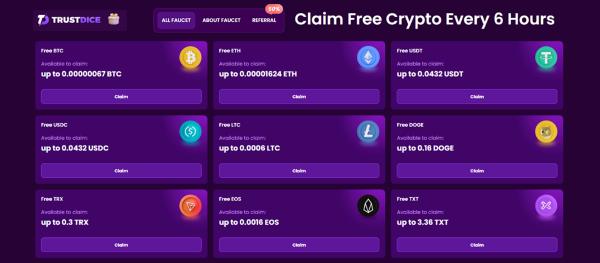 TrustDice - free crypto