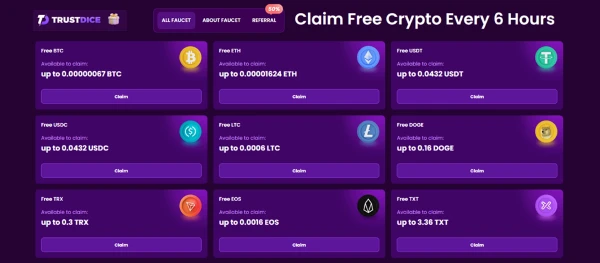 TrustDice - free crypto