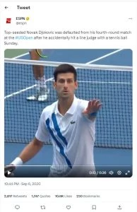 Novak Djokovic USOpen 2020