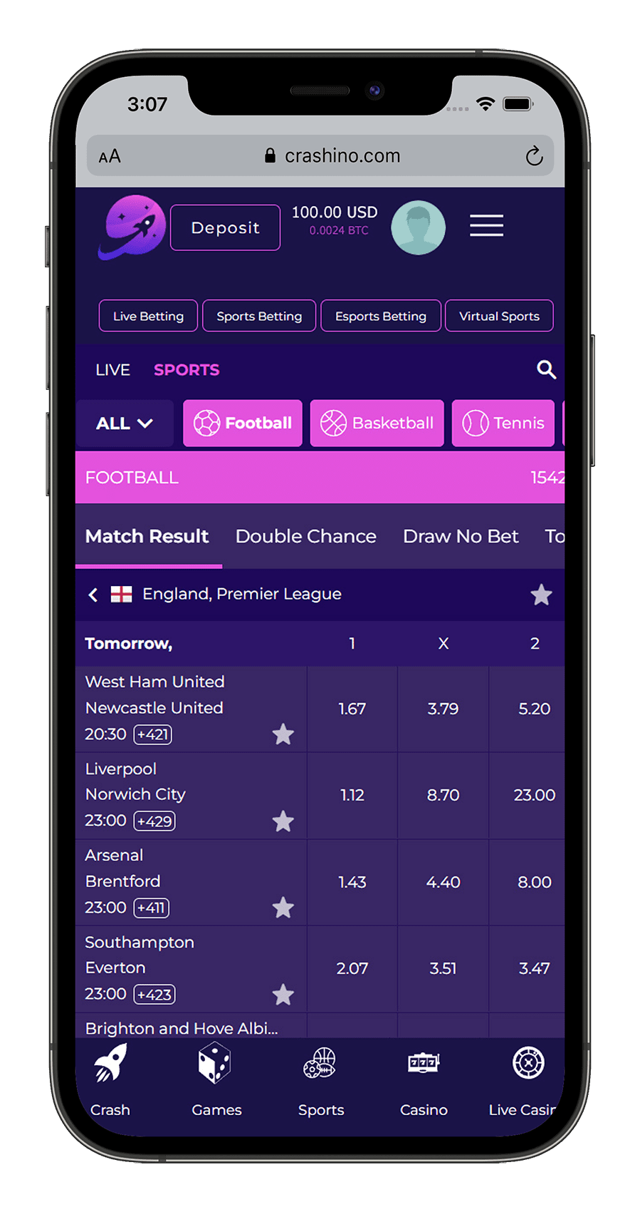crashino home mobile sm
