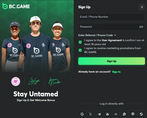 BC.Game registration