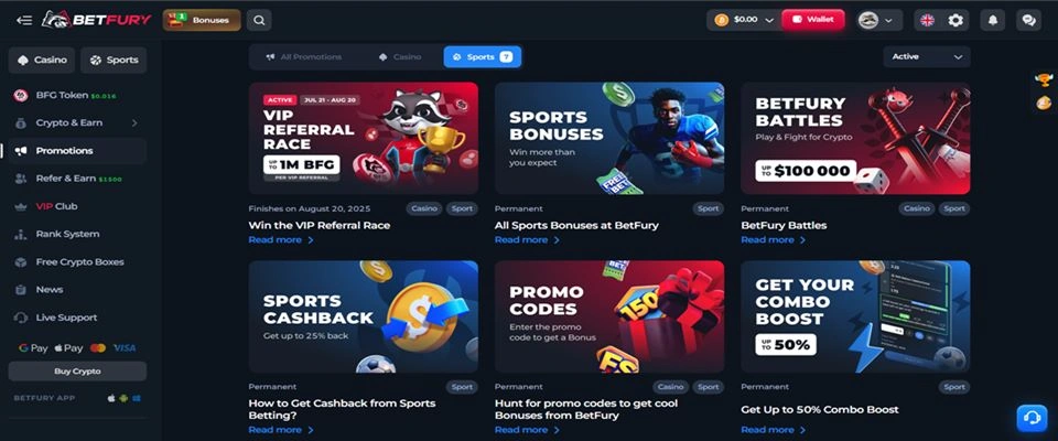 BetFury Promotions BetFury Promotions