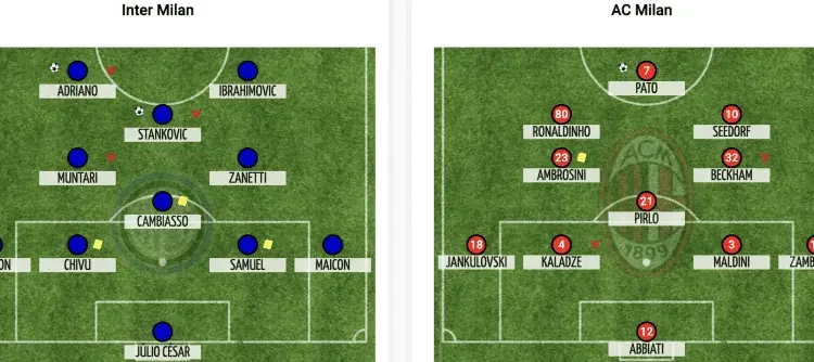 The 2009 Millan derby was the greatest lineup in soccer history