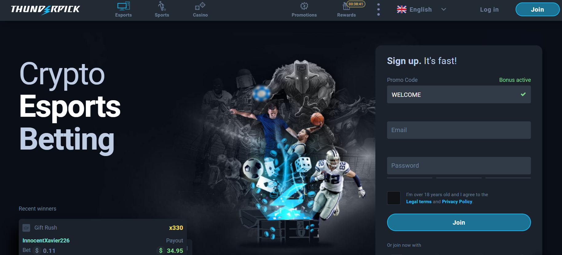 thunderpick homepage