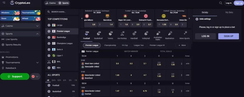 cryptoleo sportsbook