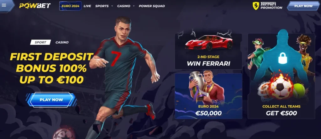 powbet homepage banner