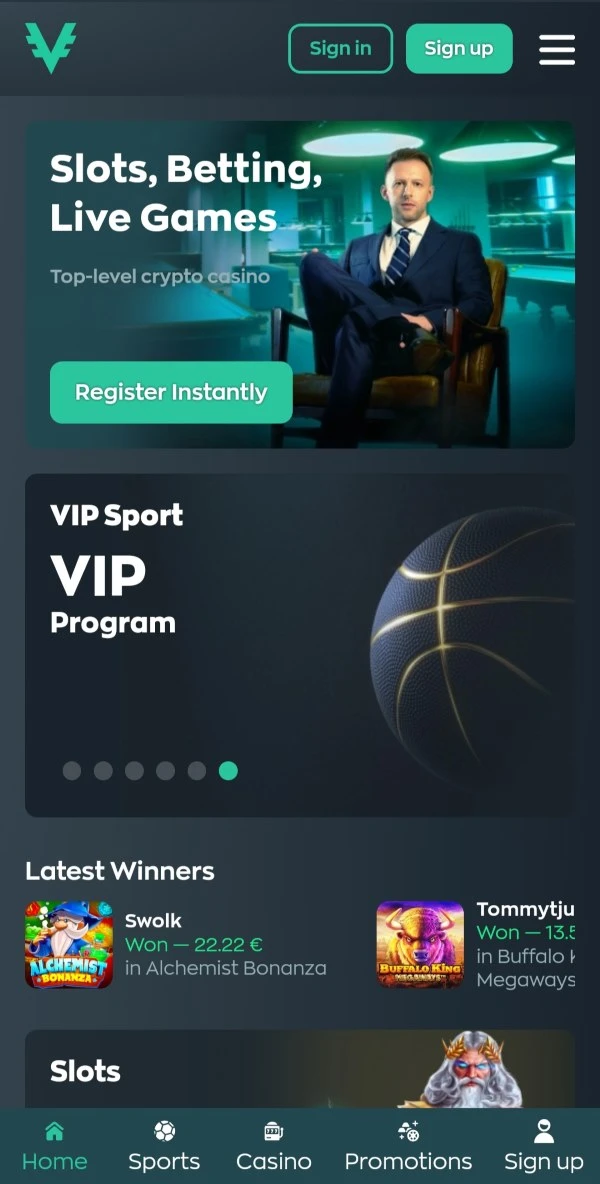 Vave sports betting site on mobile