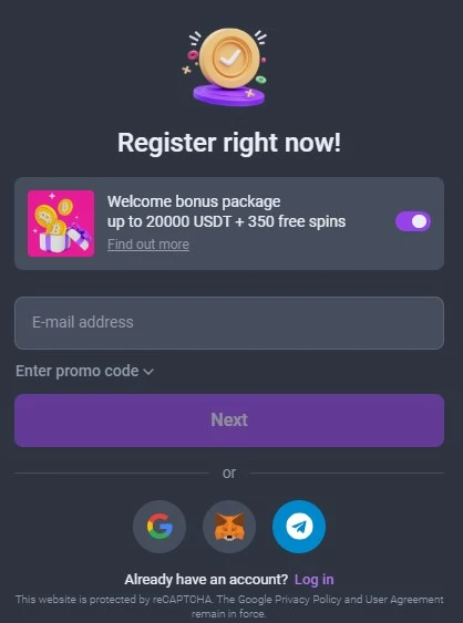 coinplay registration form