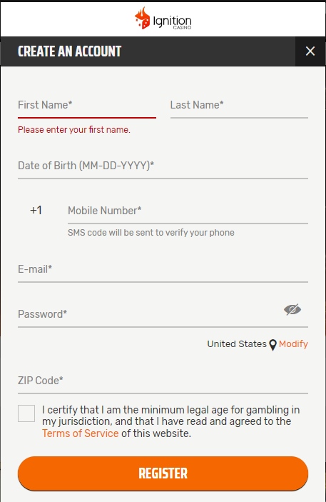 ignition casino mobile view