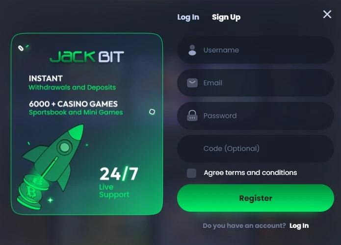 jackbit registration form