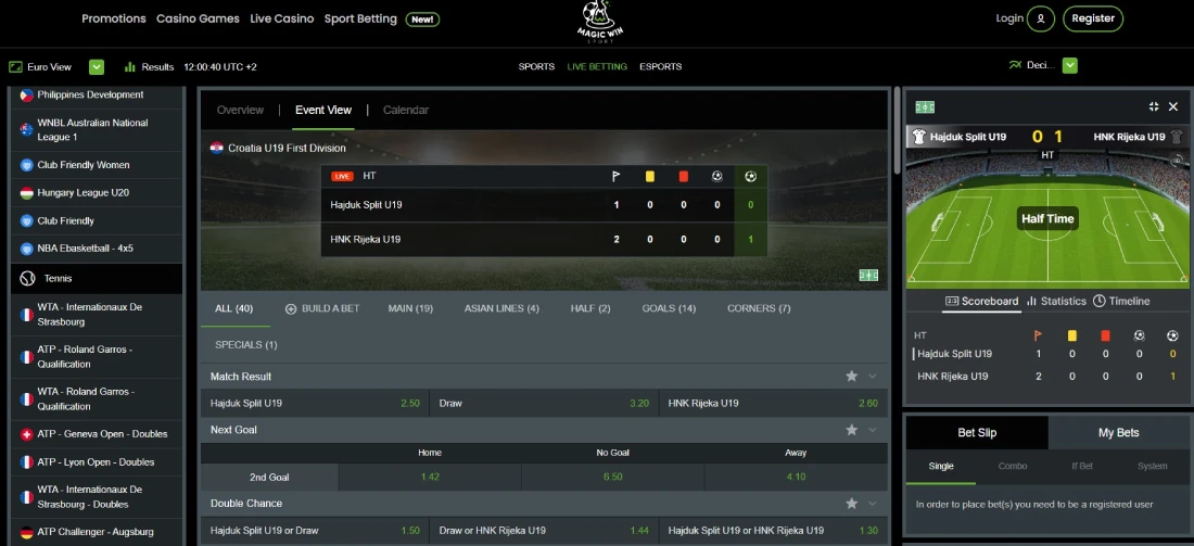 magicwin live betting