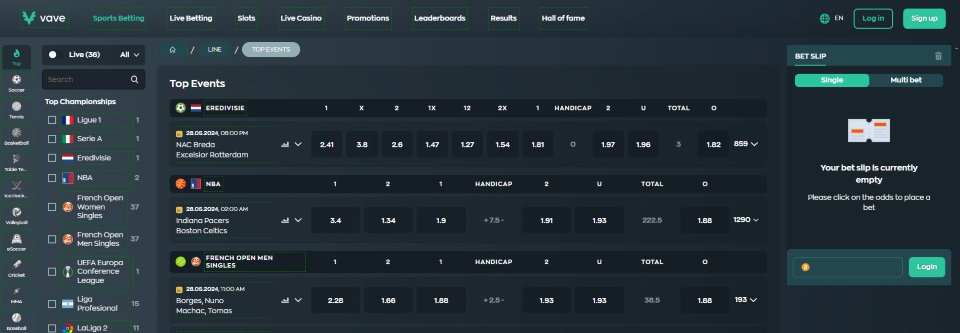 vave sports betting site