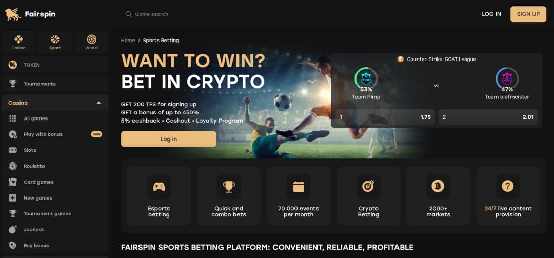 Fairspin sportsbook