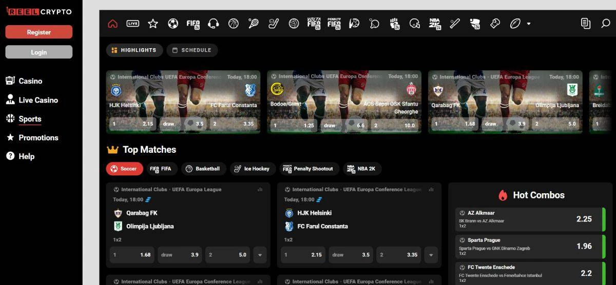 reel crypto sportsbook