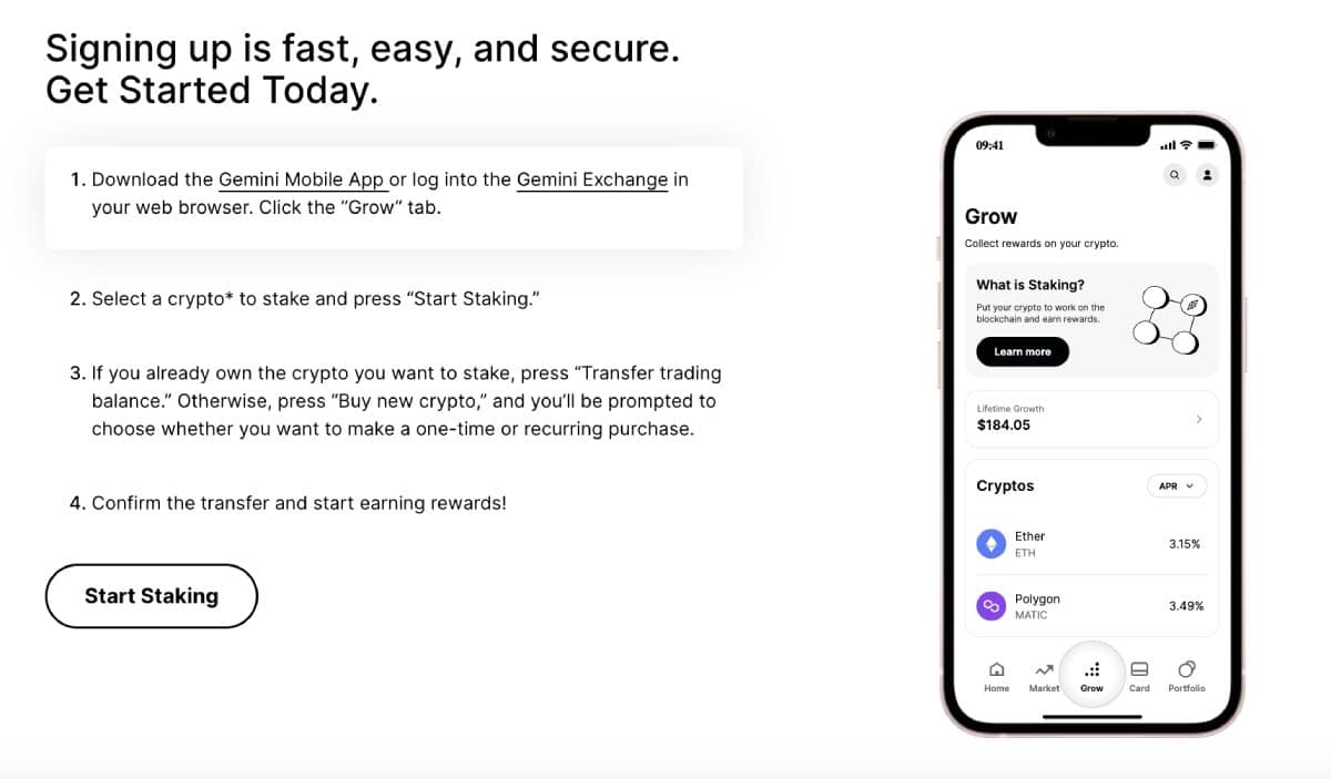 gemini crypto exchange sign up