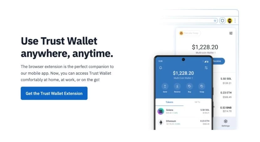 trust wallet interface