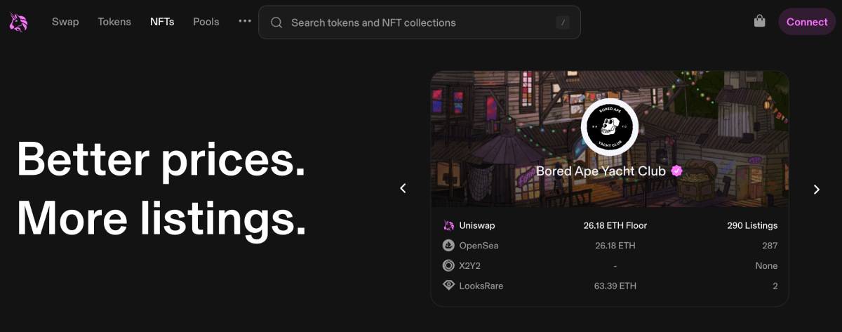 uniswap exchange nft