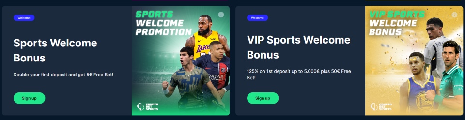 CryptoBetSports bonuses