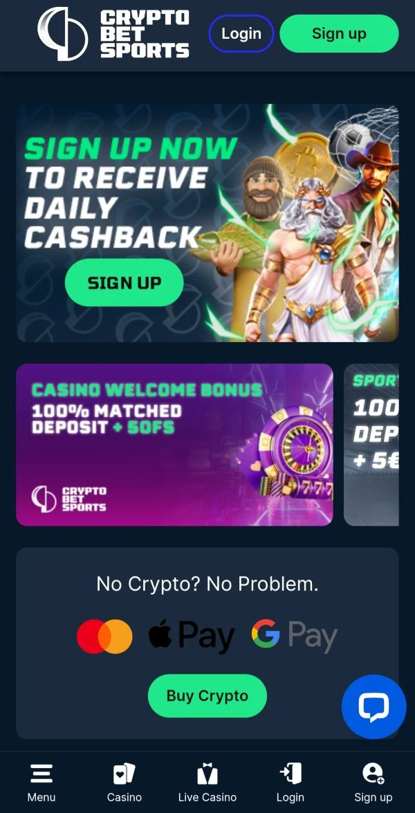 crypto bet sports mobile view