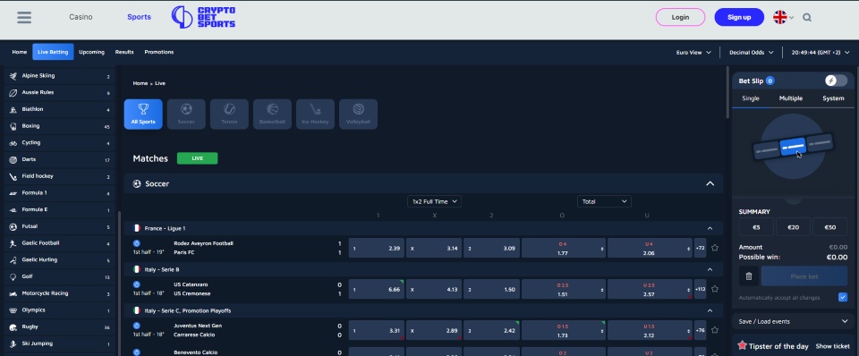 crypto-bet-sports live betting
