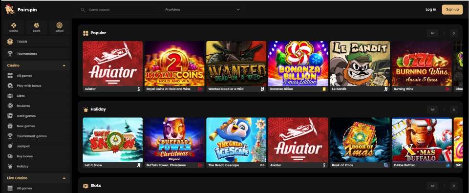 fairspin casino home