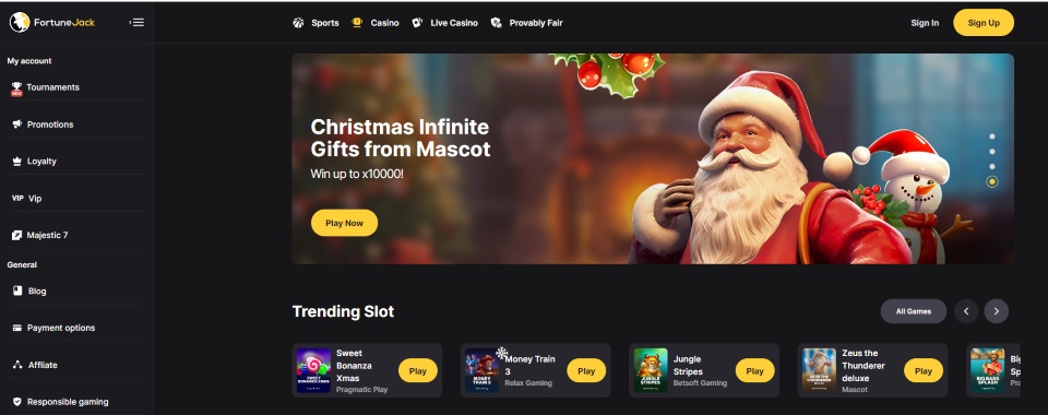 fortune jack casino home