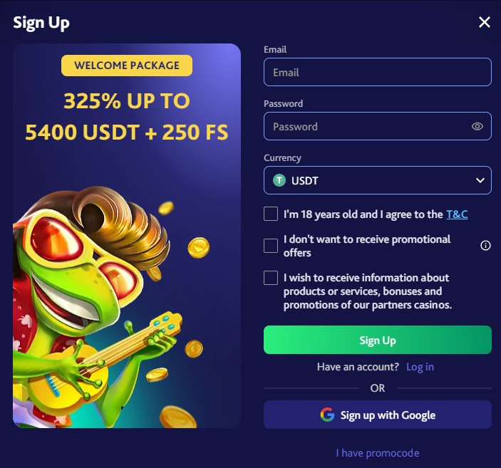 7Bit casino sign up process