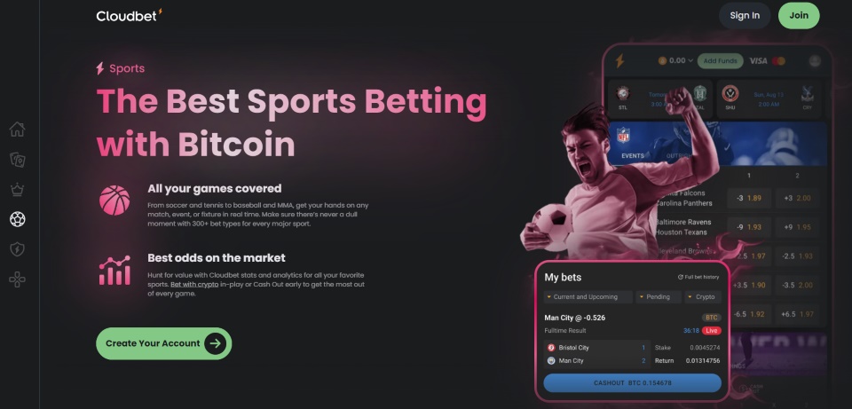 cloudbet sports homepage