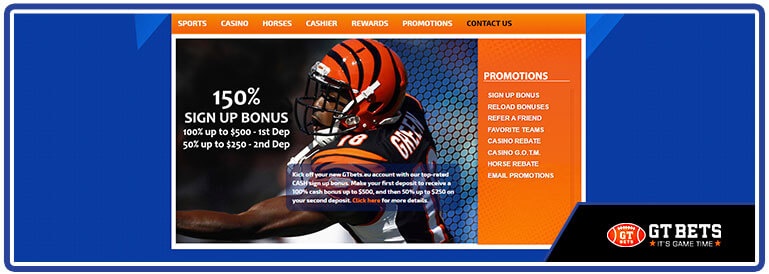GTBets bonuses