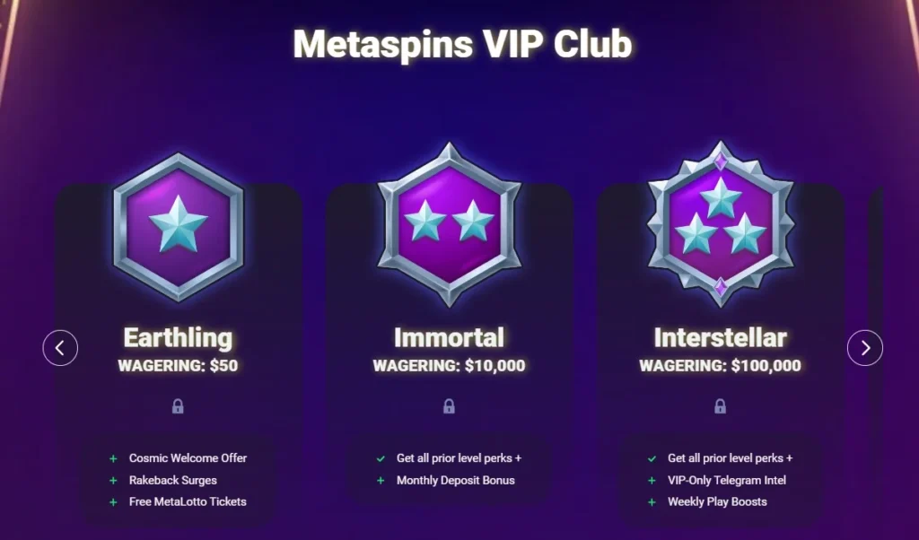 metaspins vip club