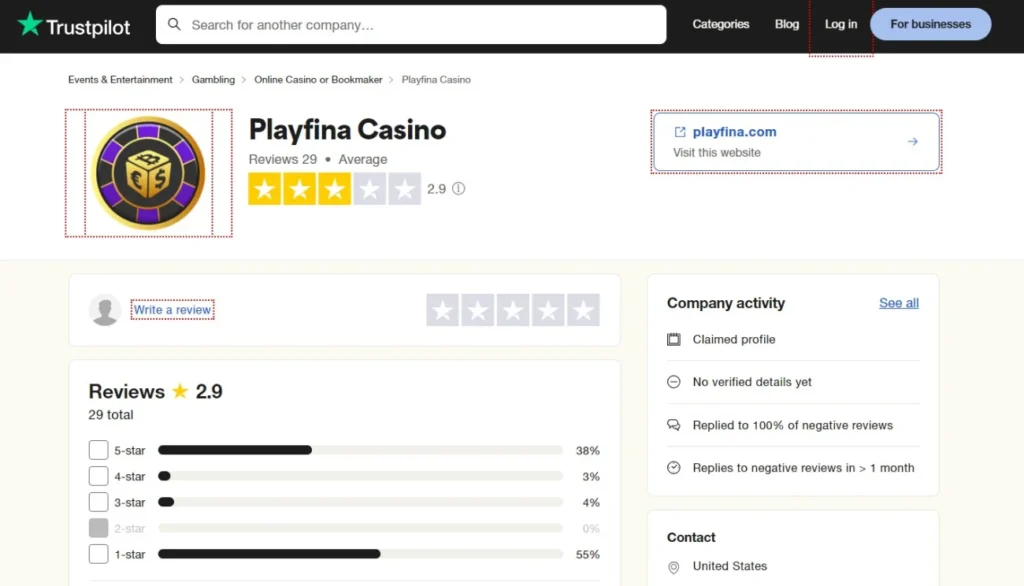 playfina trustpilot reviews