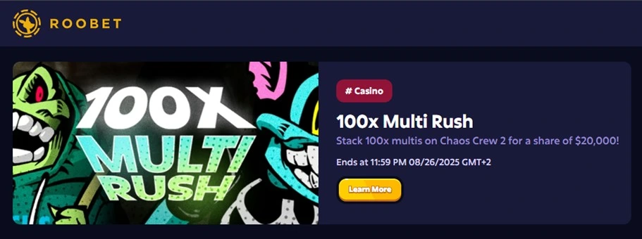 Roobet 100x Multi rush