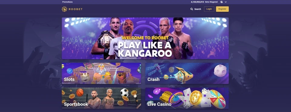 roobet casino homepage