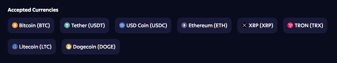 roobet cryptocurrencies