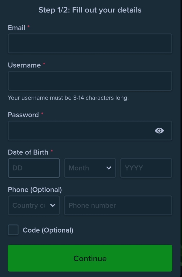 stake casino registration