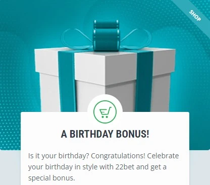 22Bet Casino Birthday Bonus