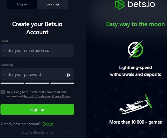 Bets.io Casino Registration