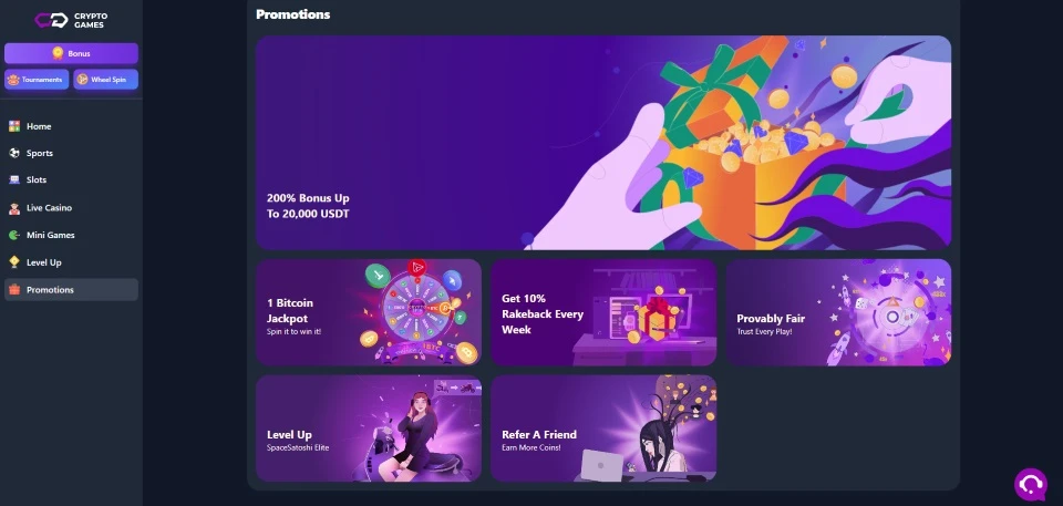 Crypto Games Casino Promotions